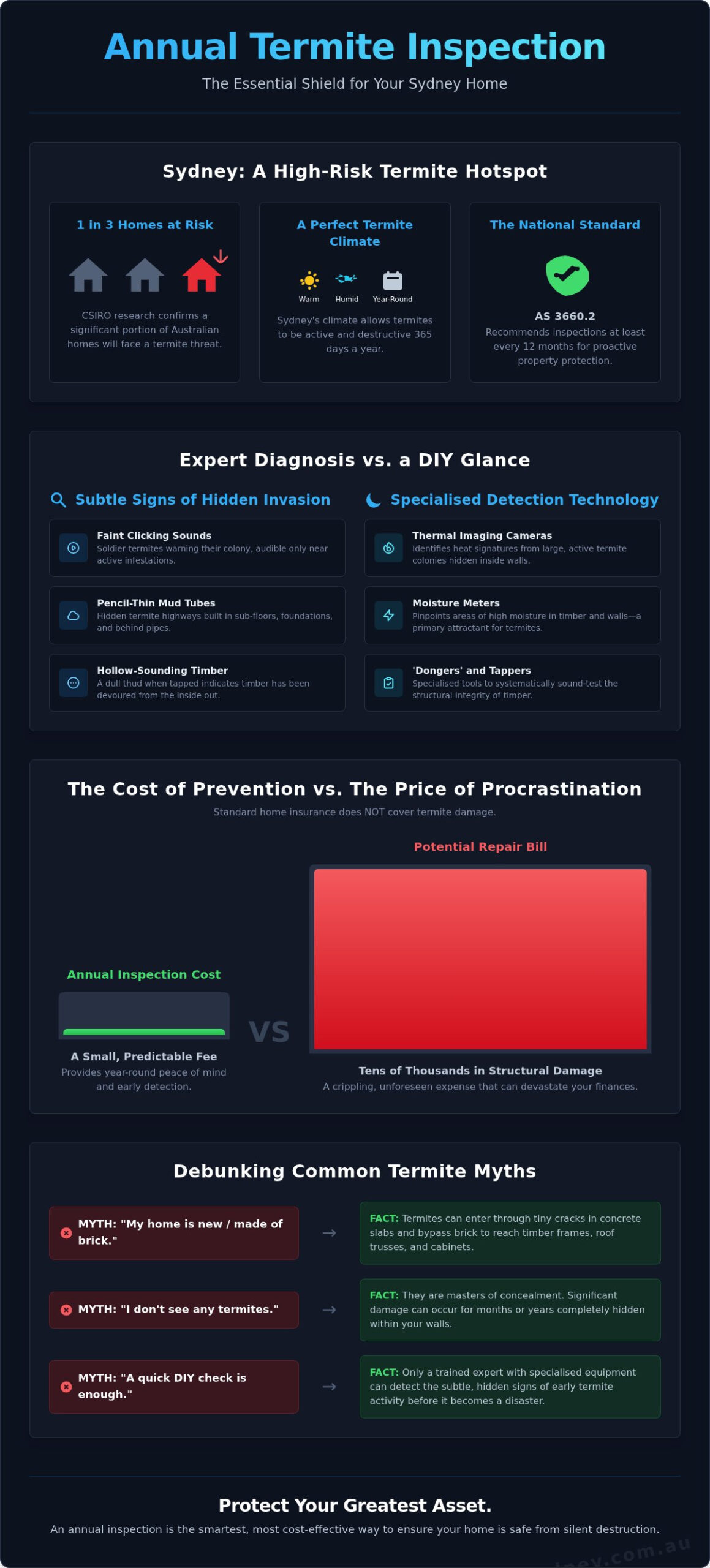 Annual Termite Inspection Sydney: Your Home’s Essential Shield - Infographic