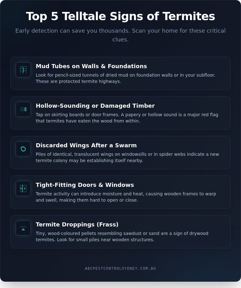 Early Signs of Termites You Can’t Afford to Miss - Infographic