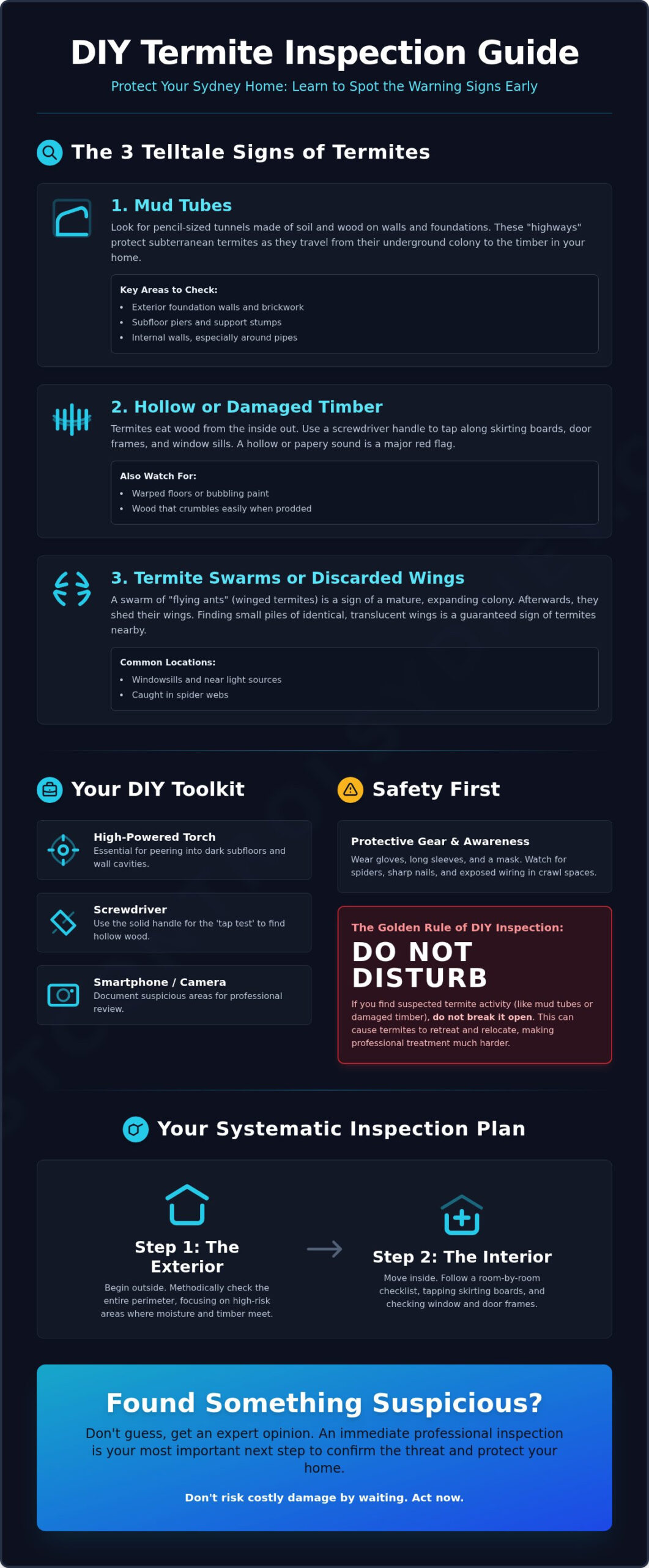 How to Check for Termites Yourself: A Homeowner’s Guide - Infographic