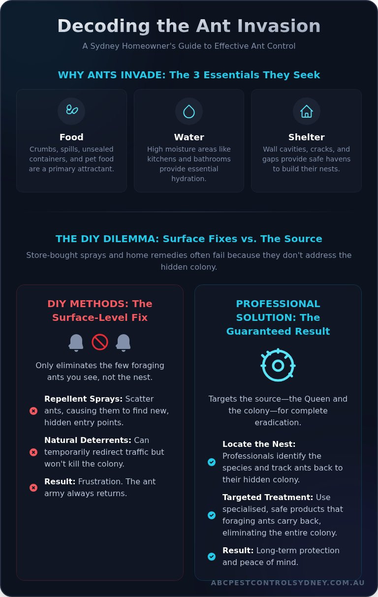 How to Get Rid of Ants: A Complete Guide for Sydney Homes - Infographic