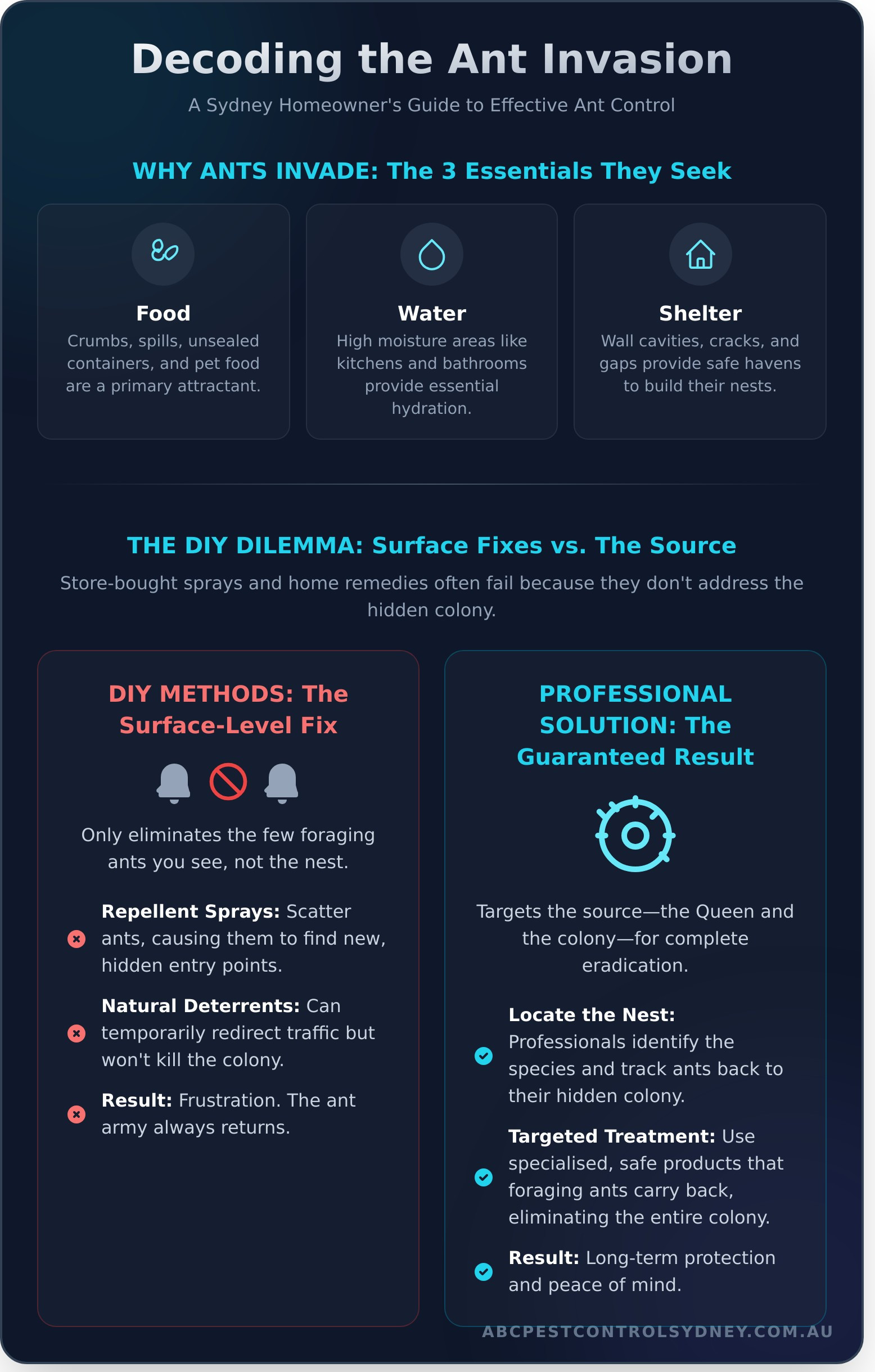 How to Get Rid of Ants: A Complete Guide for Sydney Homes - Infographic