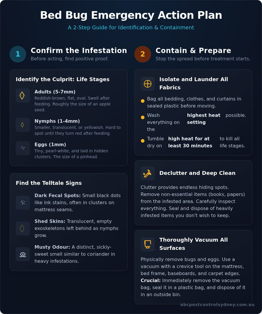 How to Get Rid of Bed Bugs: A Complete 5-Step Guide for Sydney Homes - Infographic