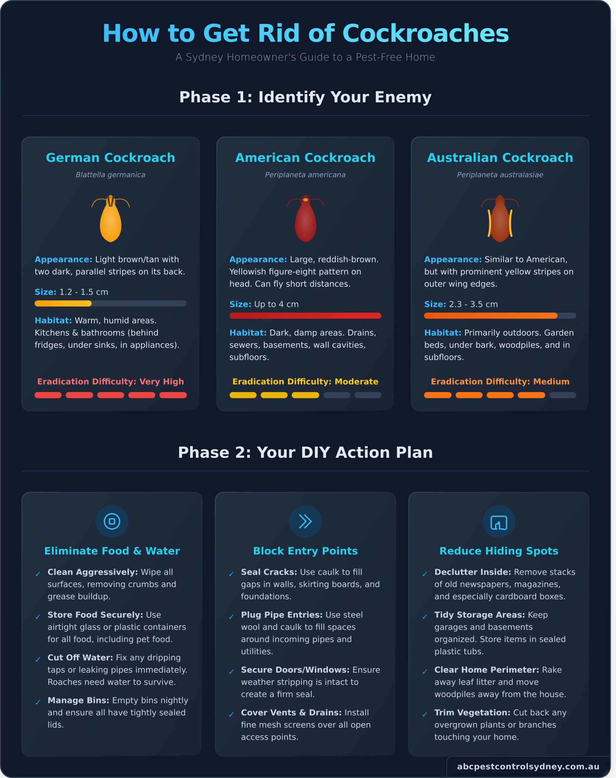 How to Get Rid of Cockroaches For Good: A Sydney Pro’s Guide - Infographic