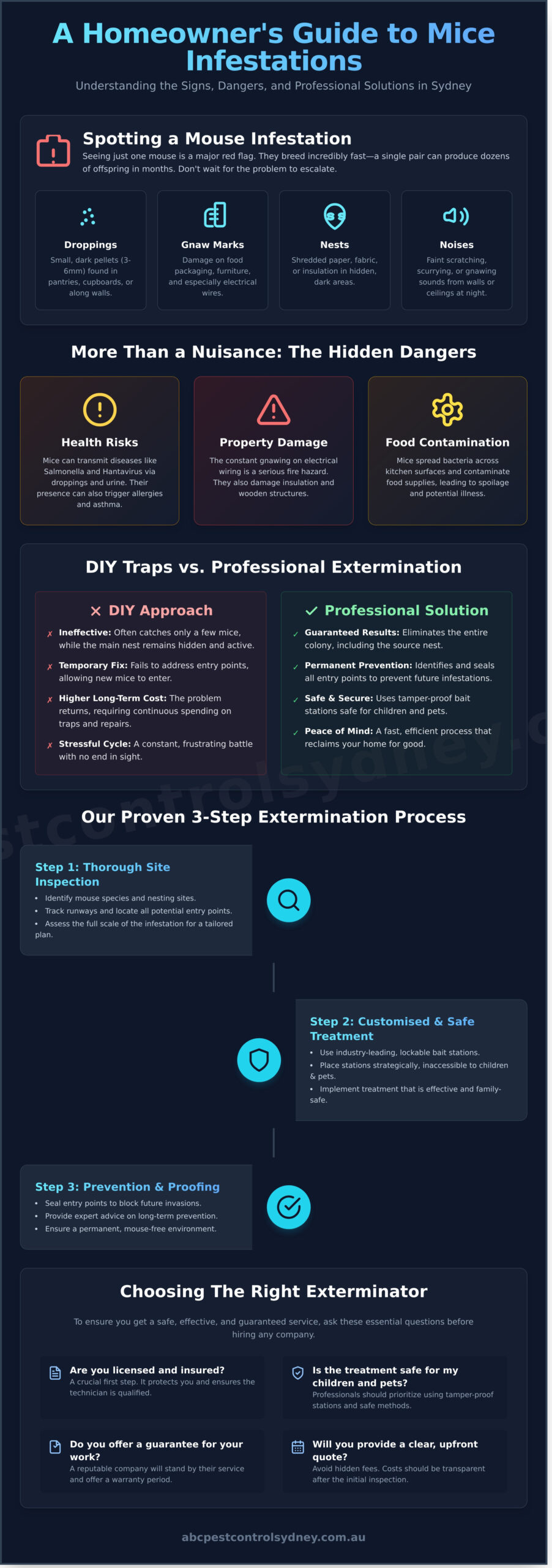 Mice Exterminator Sydney: Guaranteed Removal for Your Home - Infographic