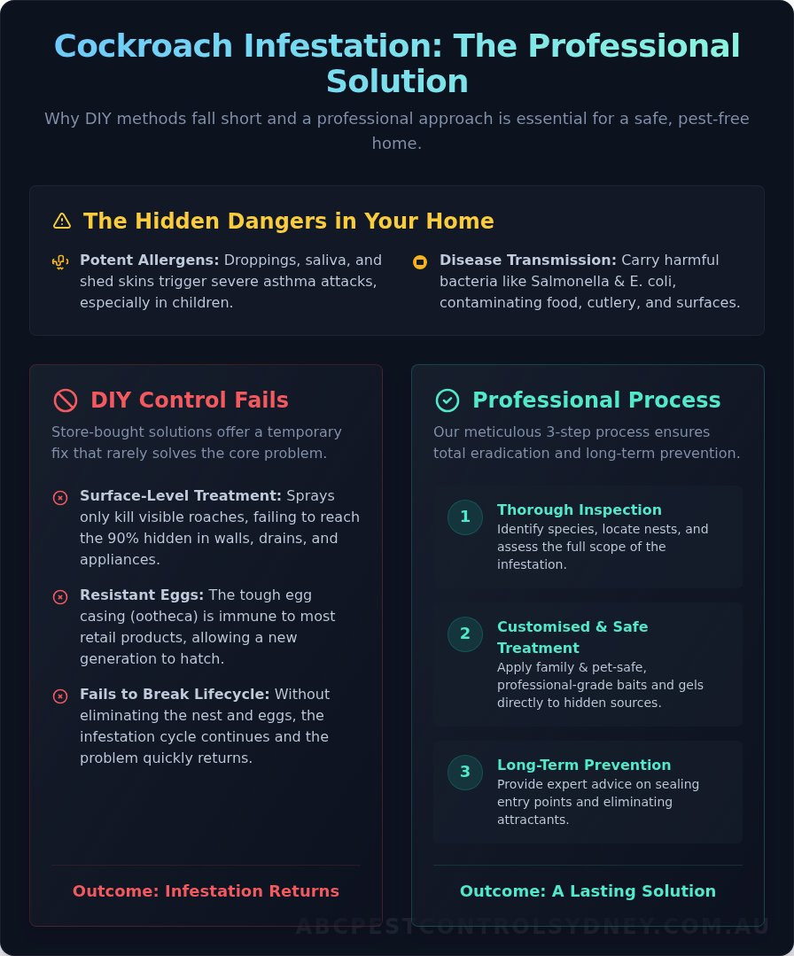 Professional Cockroach Exterminator Sydney: Your Guide to a Pest-Free Home - Infographic
