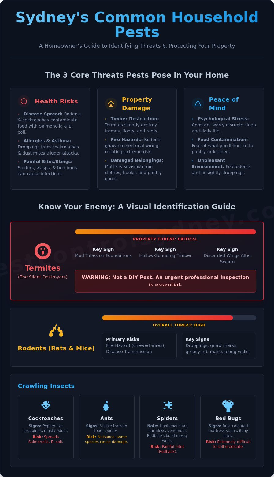 What is a Pest? A Guide to Common Pests in Sydney - Infographic