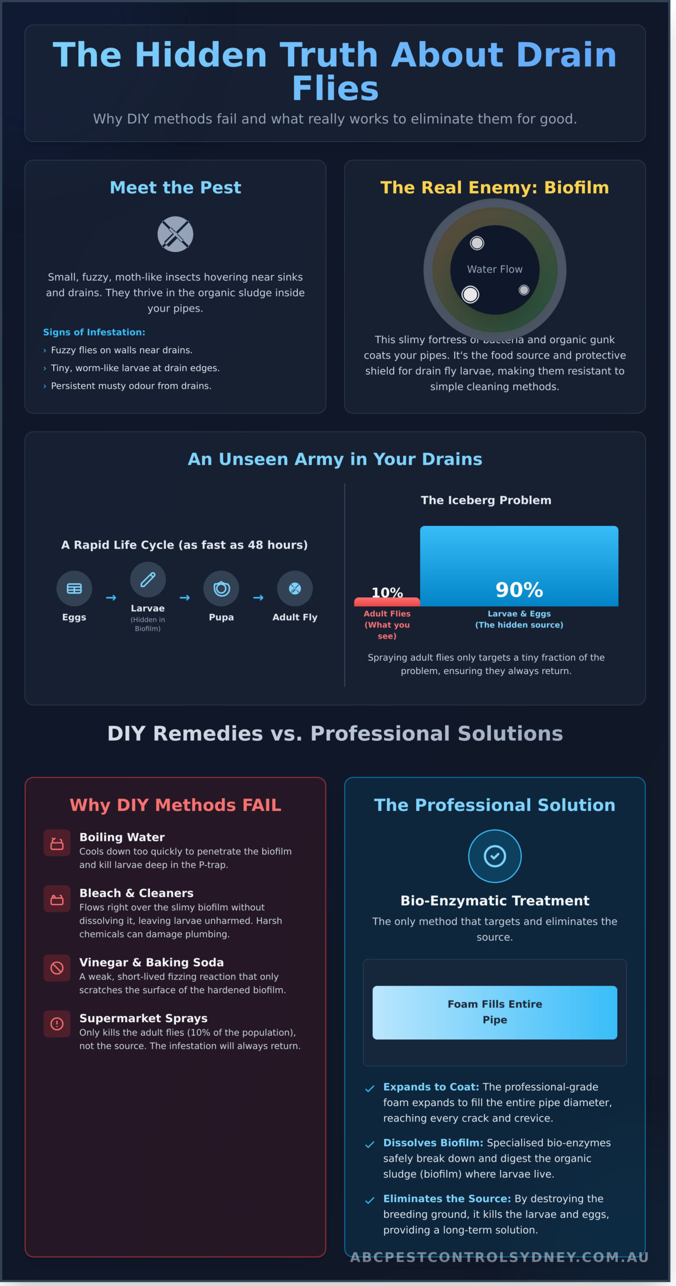 Professional Drain Fly Removal Service Sydney: Get Rid of Drain Flies for Good - Infographic