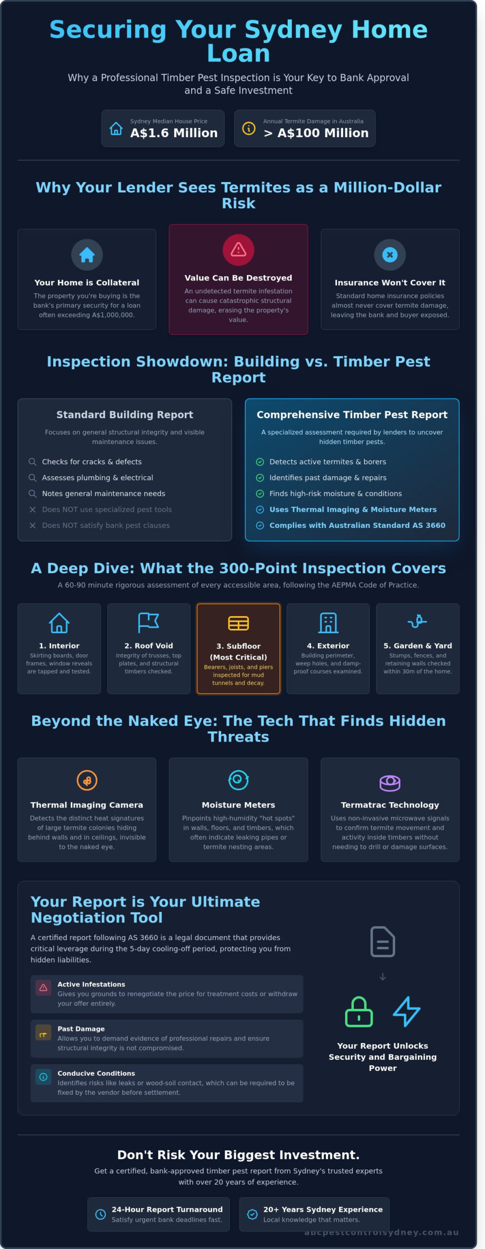 Termite Inspection for Home Loan: The Sydney Buyer’s Essential Guide - Infographic