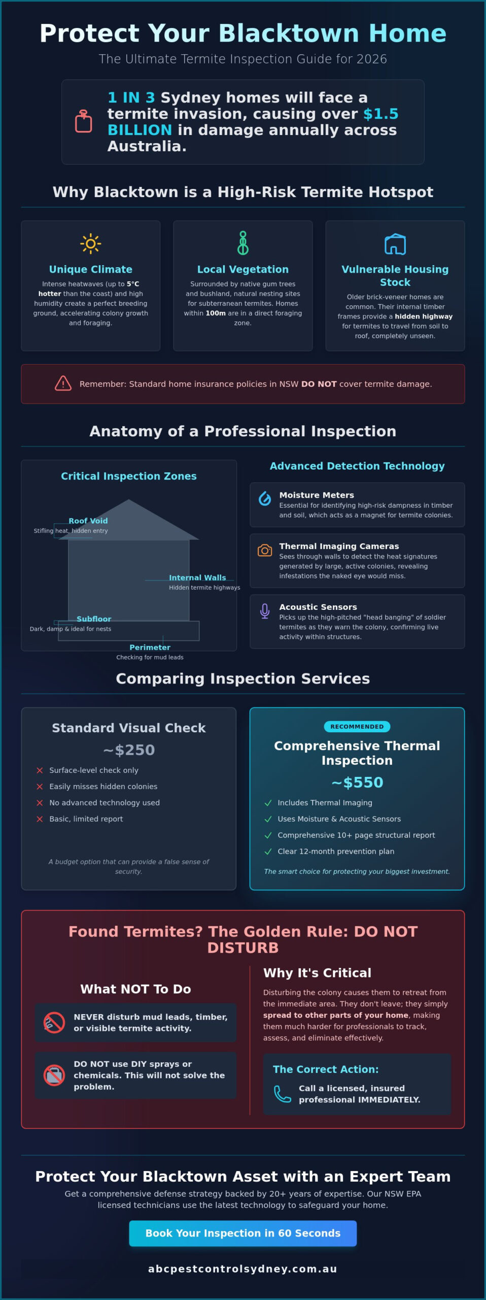 Termite Inspection Blacktown: The 2026 Homeowner’s Buying Guide - Infographic