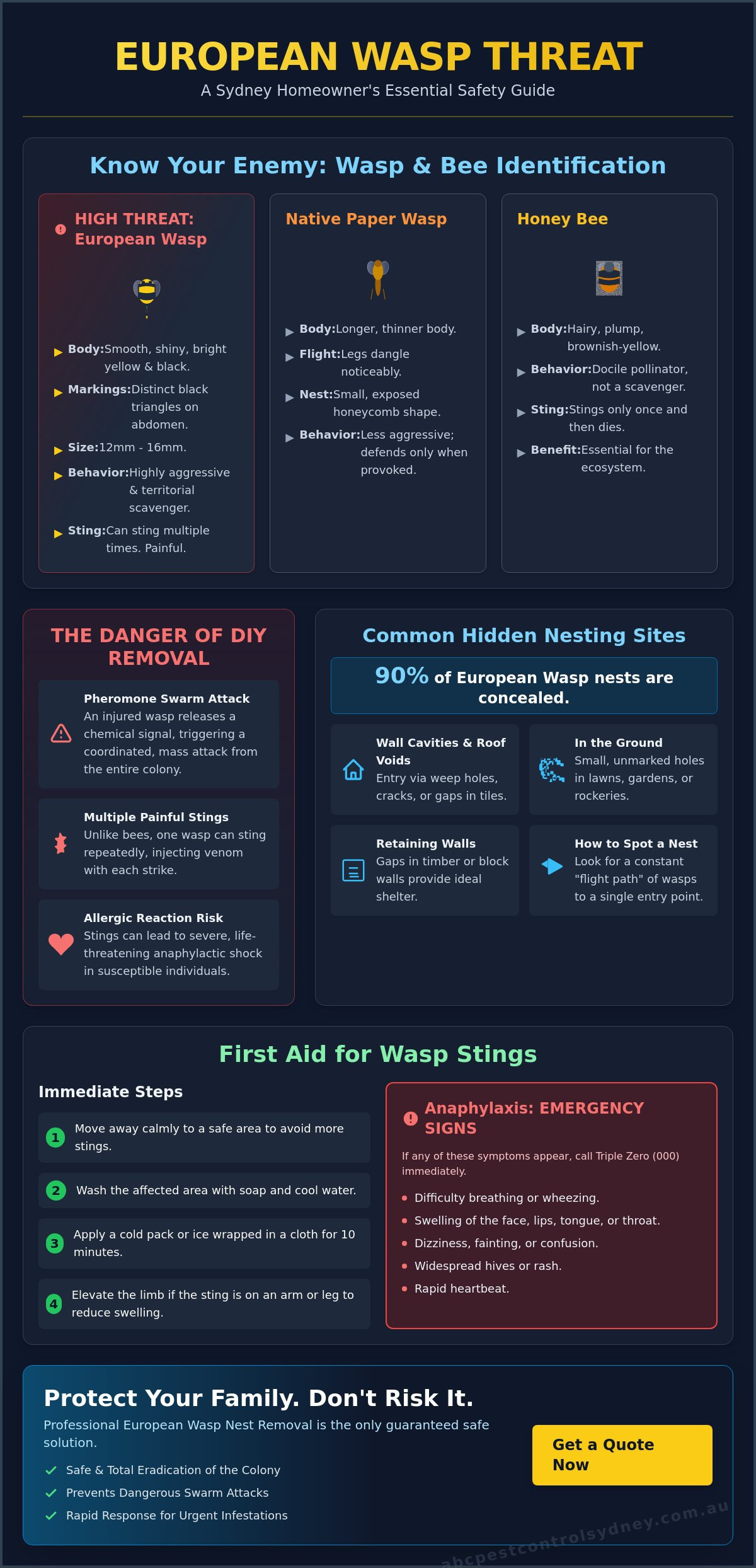 European Wasp Nest Removal Sydney: Safe & Urgent Professional Solutions 2026 - Infographic