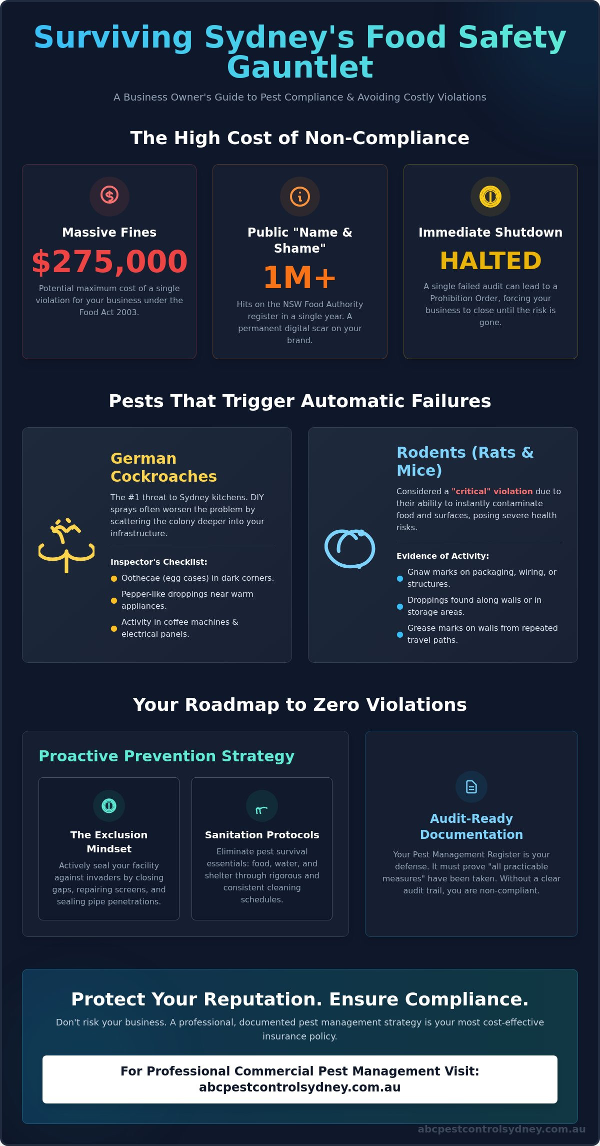 How to Avoid Health Code Violations: The Ultimate Pest Prevention Guide for Sydney Businesses - Infographic