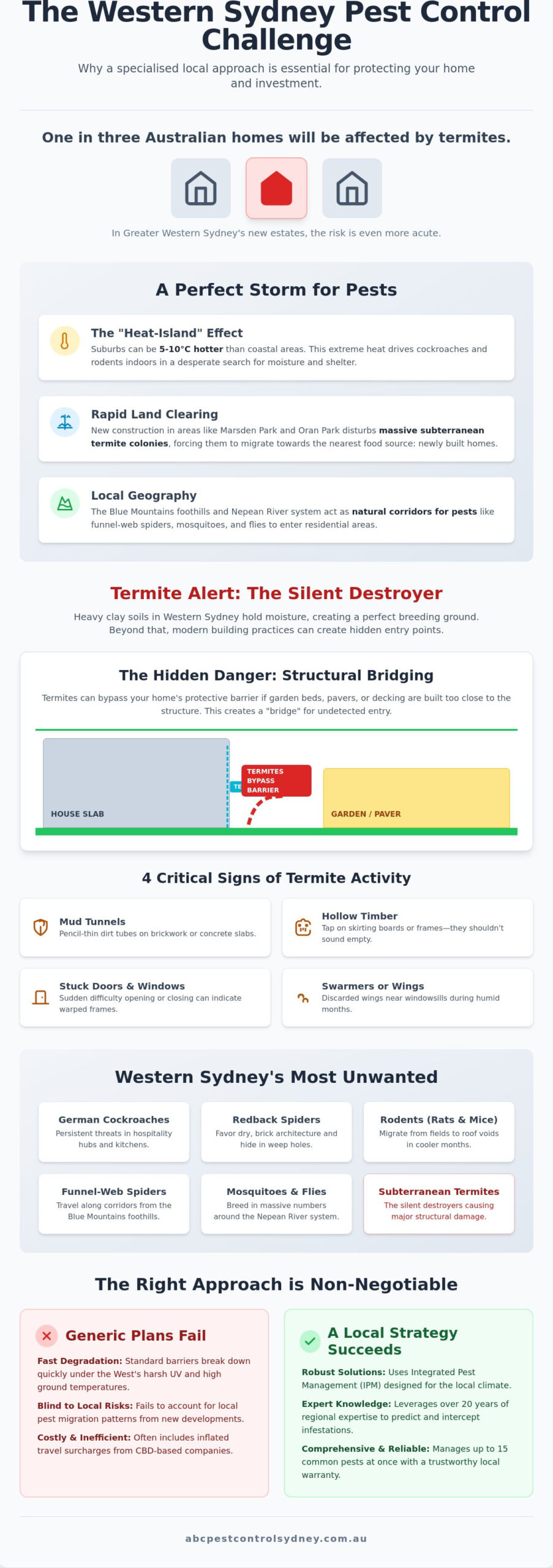 Pest Control in the West: Reliable Western Sydney Experts - Infographic