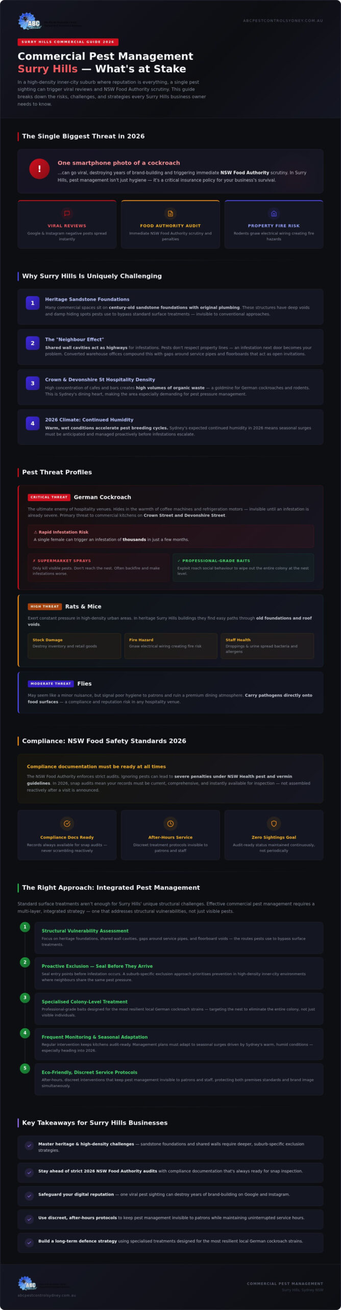 Commercial Pest Management Surry Hills: Protecting Your Business Reputation in 2026 - Infographic